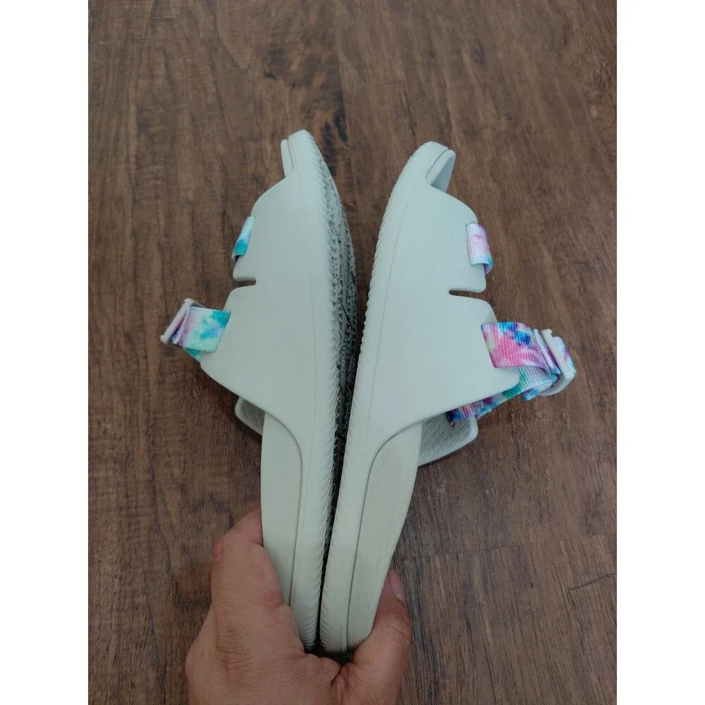 Chaco Chillos Sandals Slides Pink Blue Green Yellow Tye Dye Girls Youth Size 4